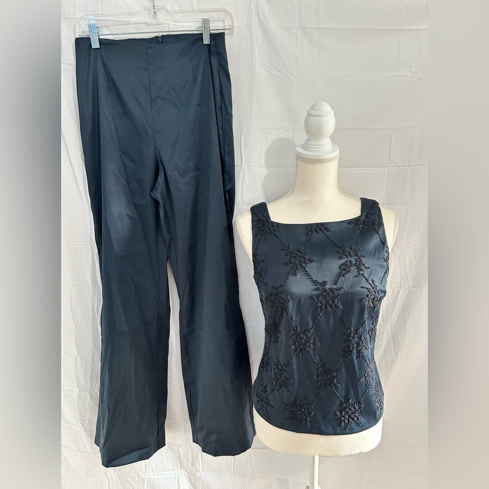 CDC Set - beaded turquoise top w/ slacks